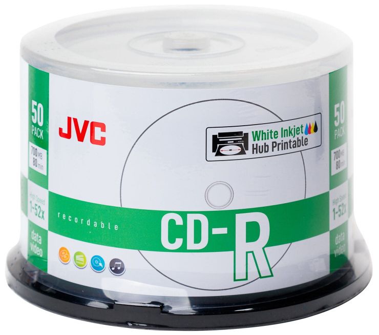 Image of JVC CD-R 80 min 50cake *Printable* (IT14851)