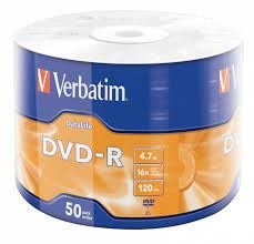 Image of Verbatim DVD-R 16x **50cw** (43791) (IT14841)