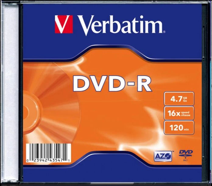 Image of Verbatim DVD-R 16x SlimJC (43655) (IT14631)